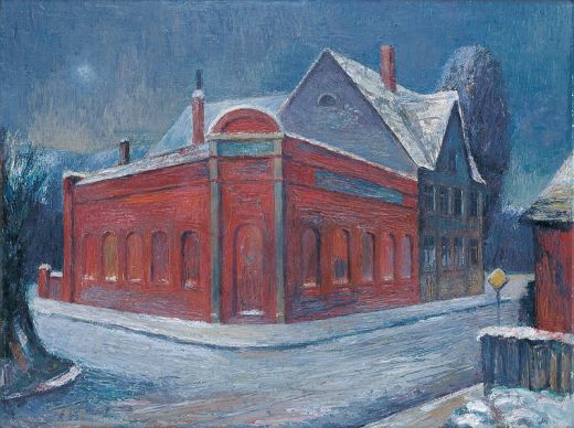 Rotes Ballhaus im Winter, 1980, Günter Albert Schulz