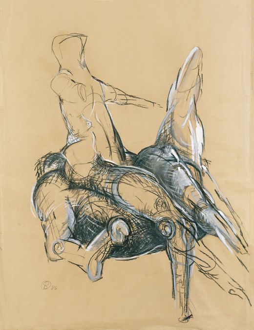 Pferd und Reiter, 1986, Otto Berndt Steffen