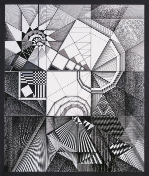 Pythagoras mit Spiralen, 1992, Günter Brendel